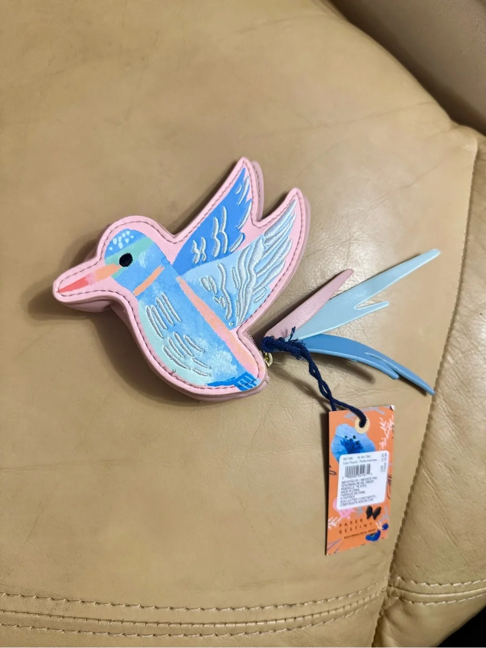 Paper Destiny Crazy Kingdom Parrot Bird Coin Pouch NWT Novelty Purse